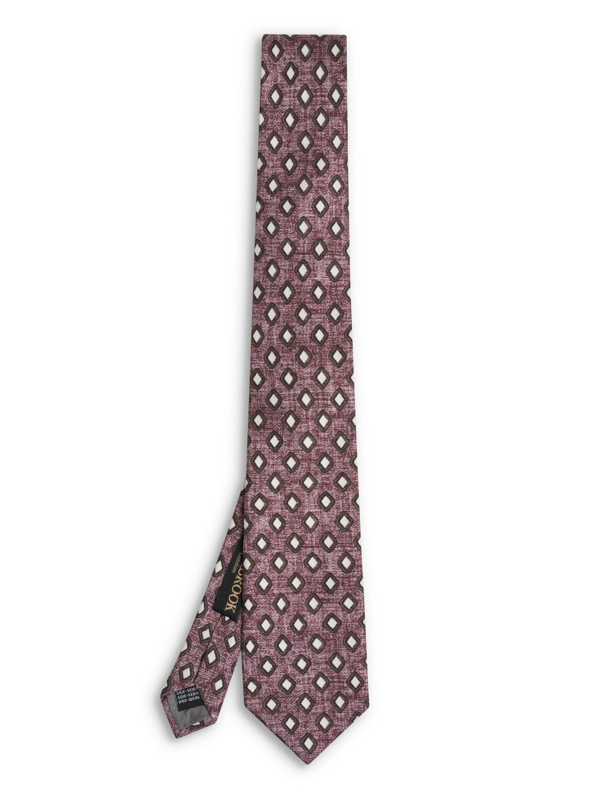 Pink Cranleigh Silk Tie — flat