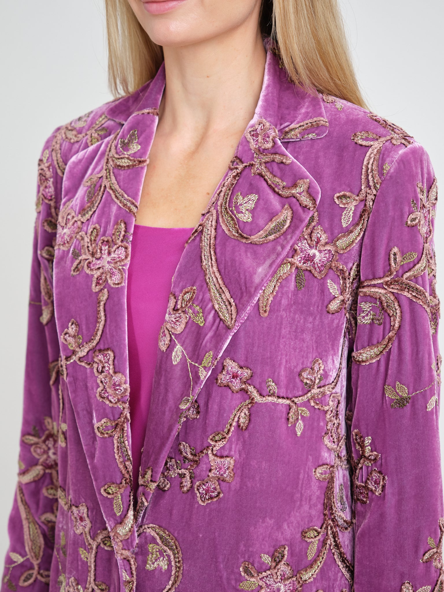 Pimlico Coat Pot Poupri Pink Bower Silk Velvet