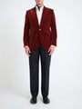 Rust Mayfair Velvet Newport Jacket with Ticket Pocket
