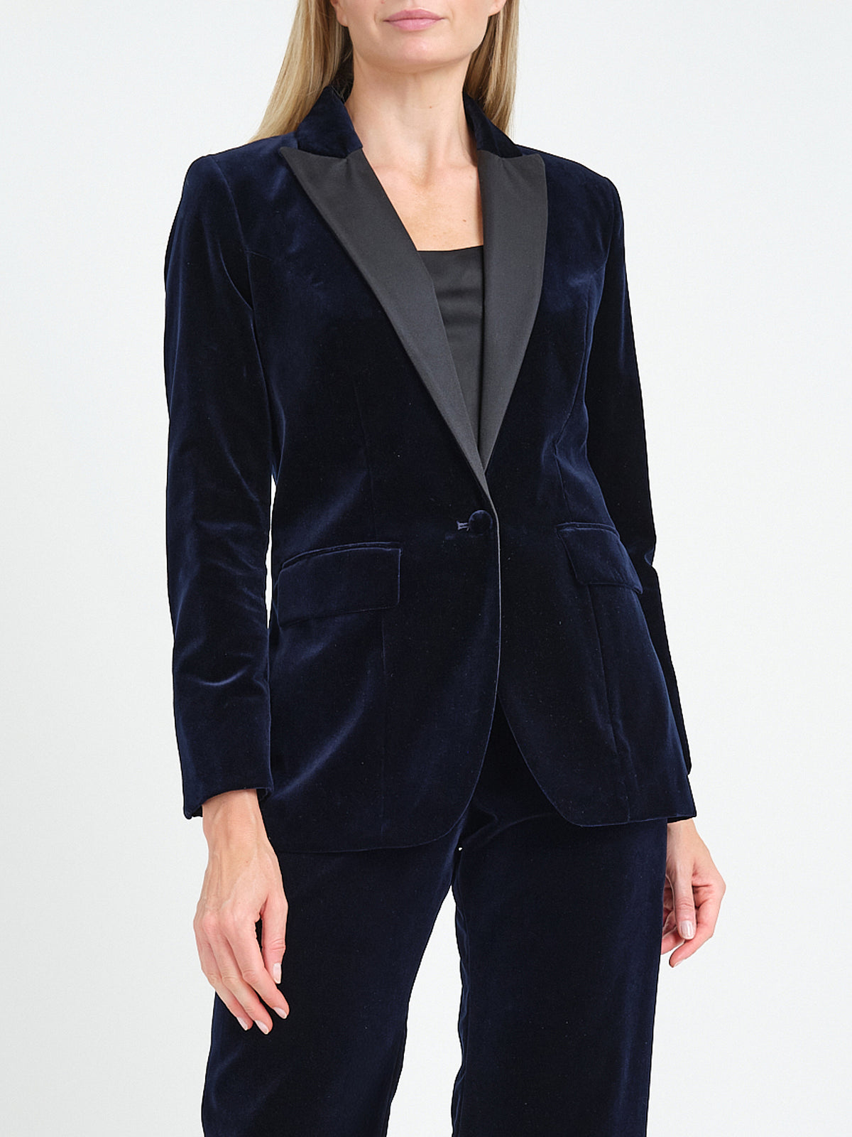 Dinner Jacket Navy Mayfair Cotton Velvet