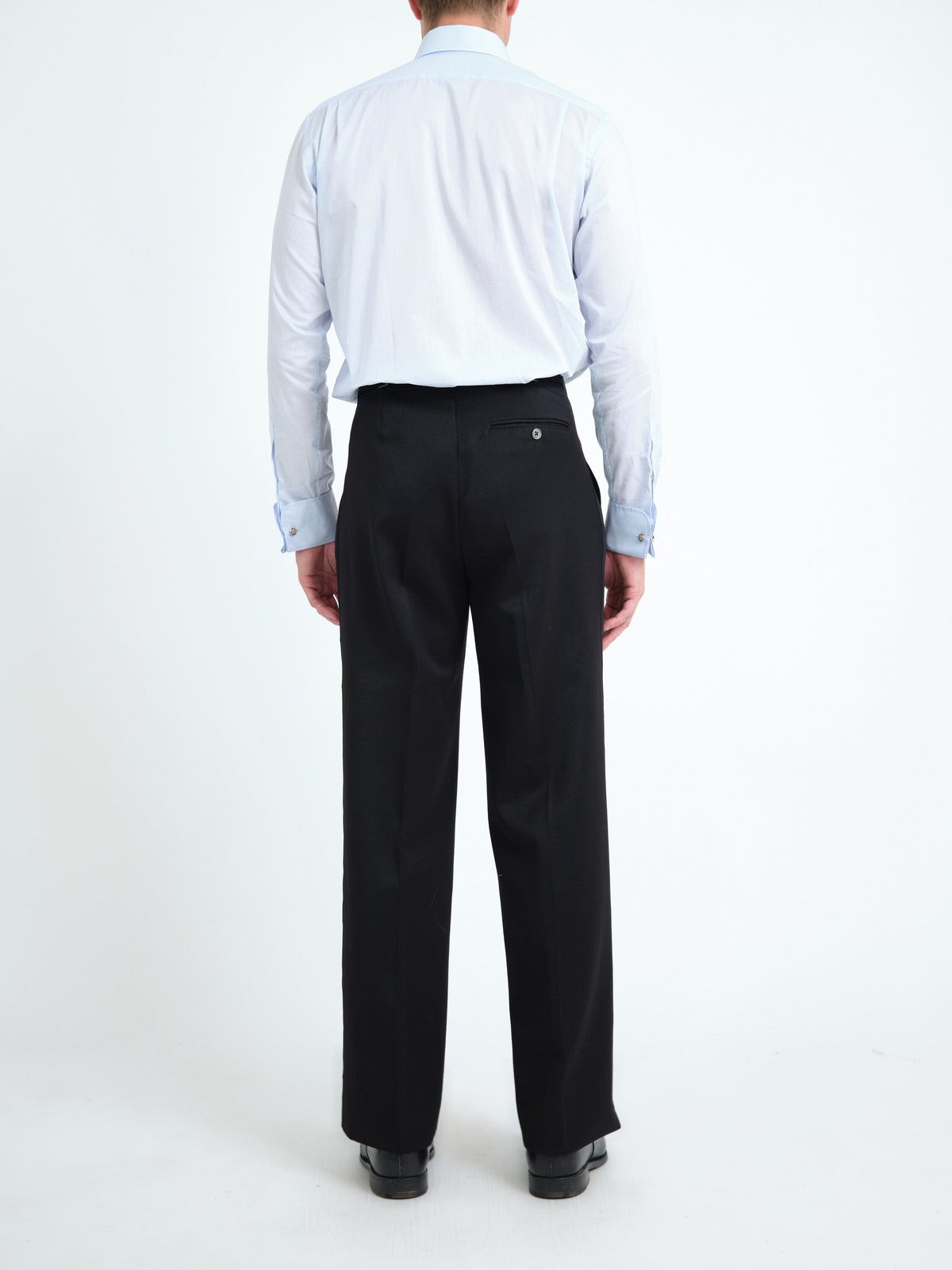 Sky Blue Stanfield Cotton Large Frill Shirt — back