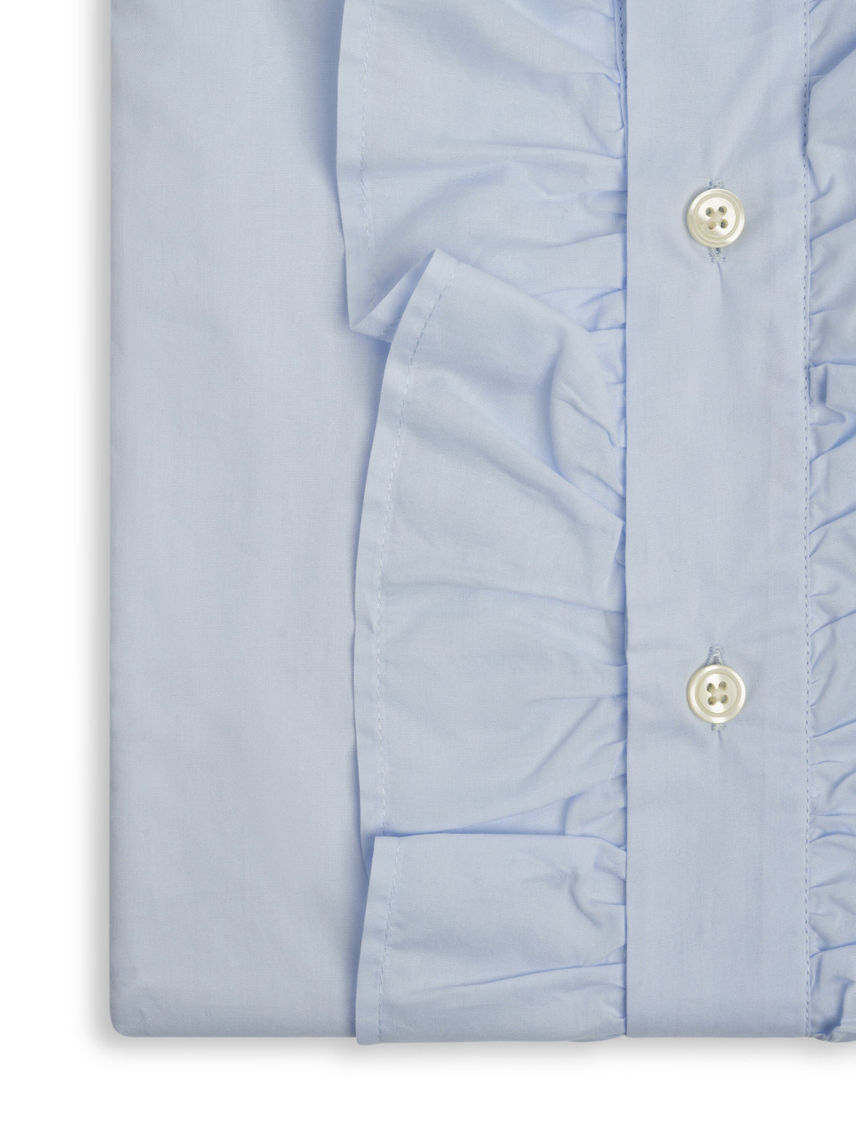 Sky Blue Stanfield Cotton Large Frill Shirt — flat detail