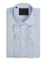 Sky Blue Stanfield Cotton Large Frill Shirt — flat