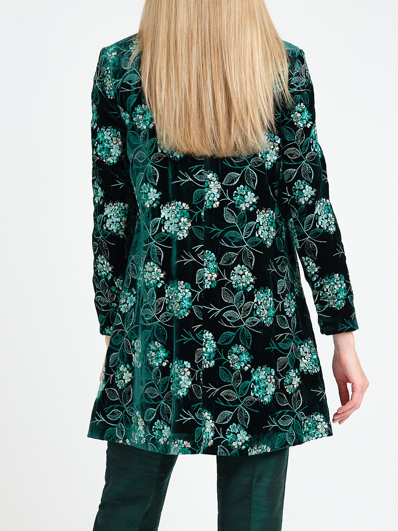 Swing Jacket Green Melford Silk Velvet