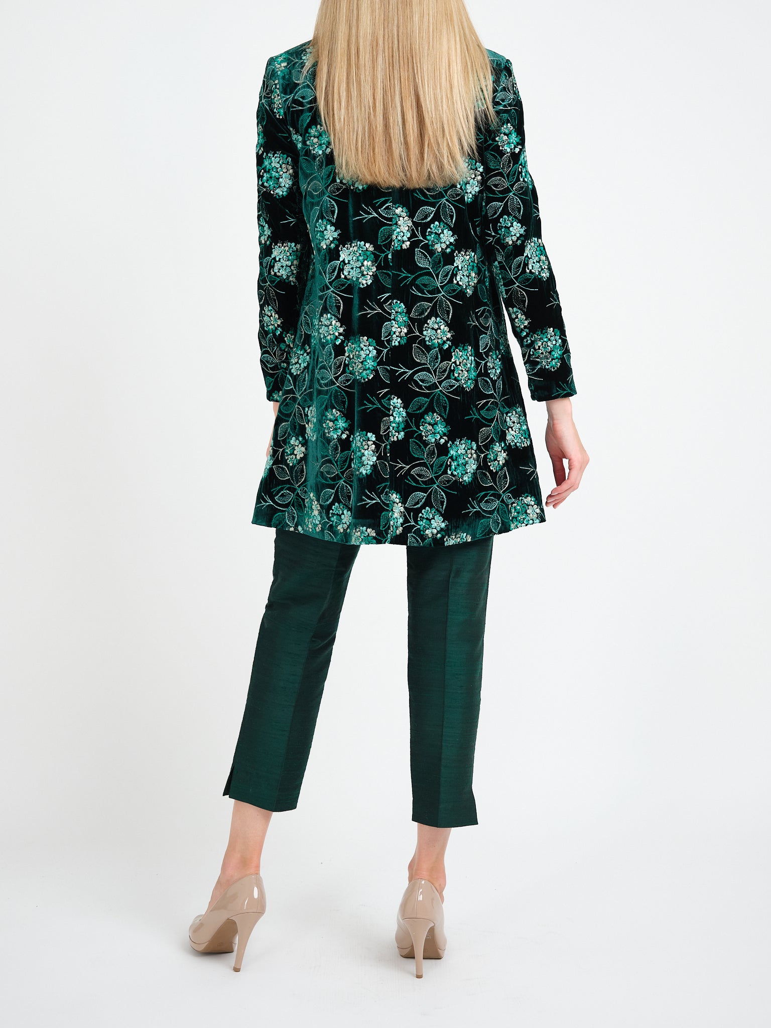 Swing Jacket Green Melford Silk Velvet