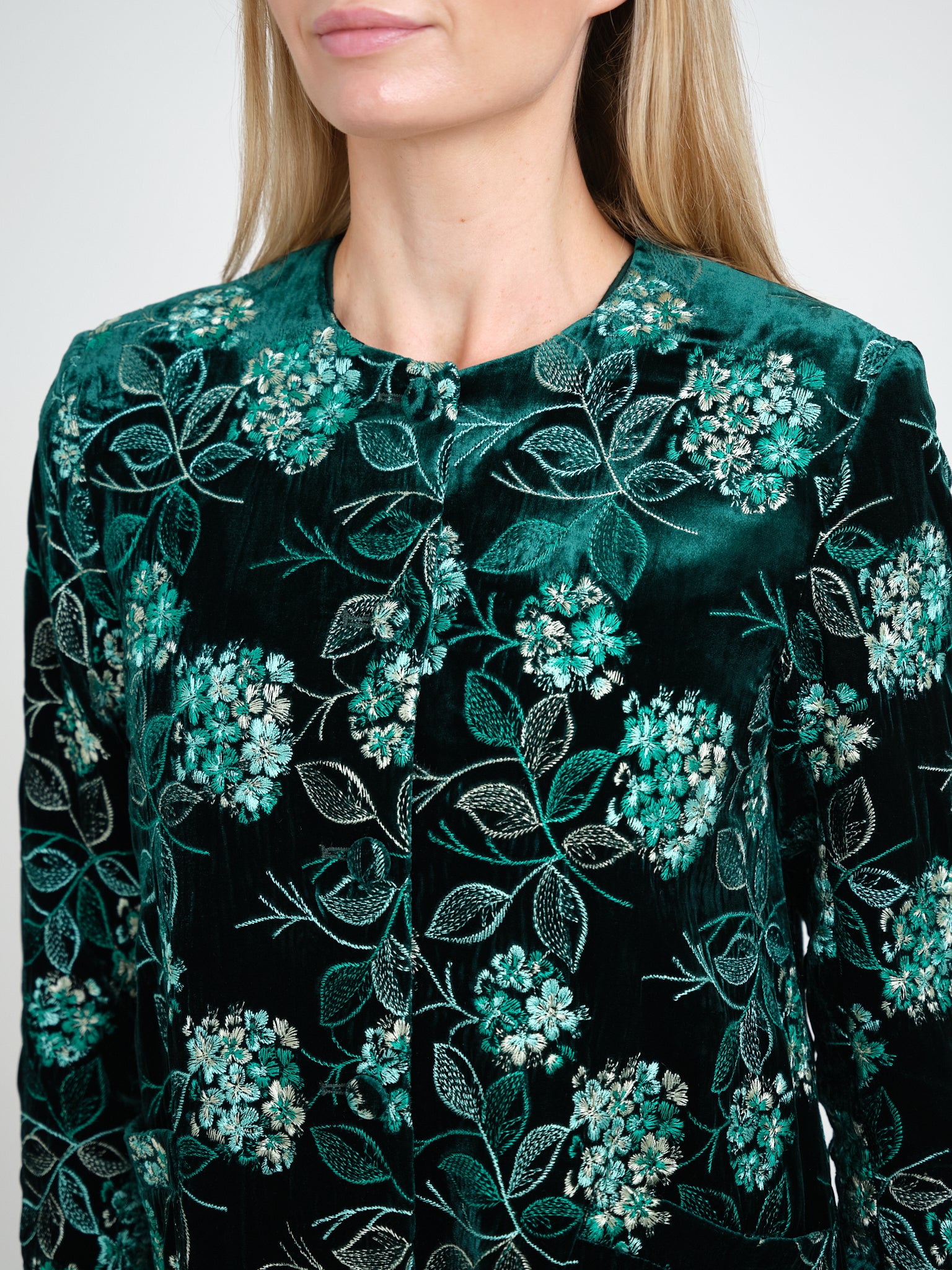 Swing Jacket Green Melford Silk Velvet