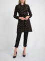 Waterloo Coat Black Olive Gunnersbury Silk Velvet