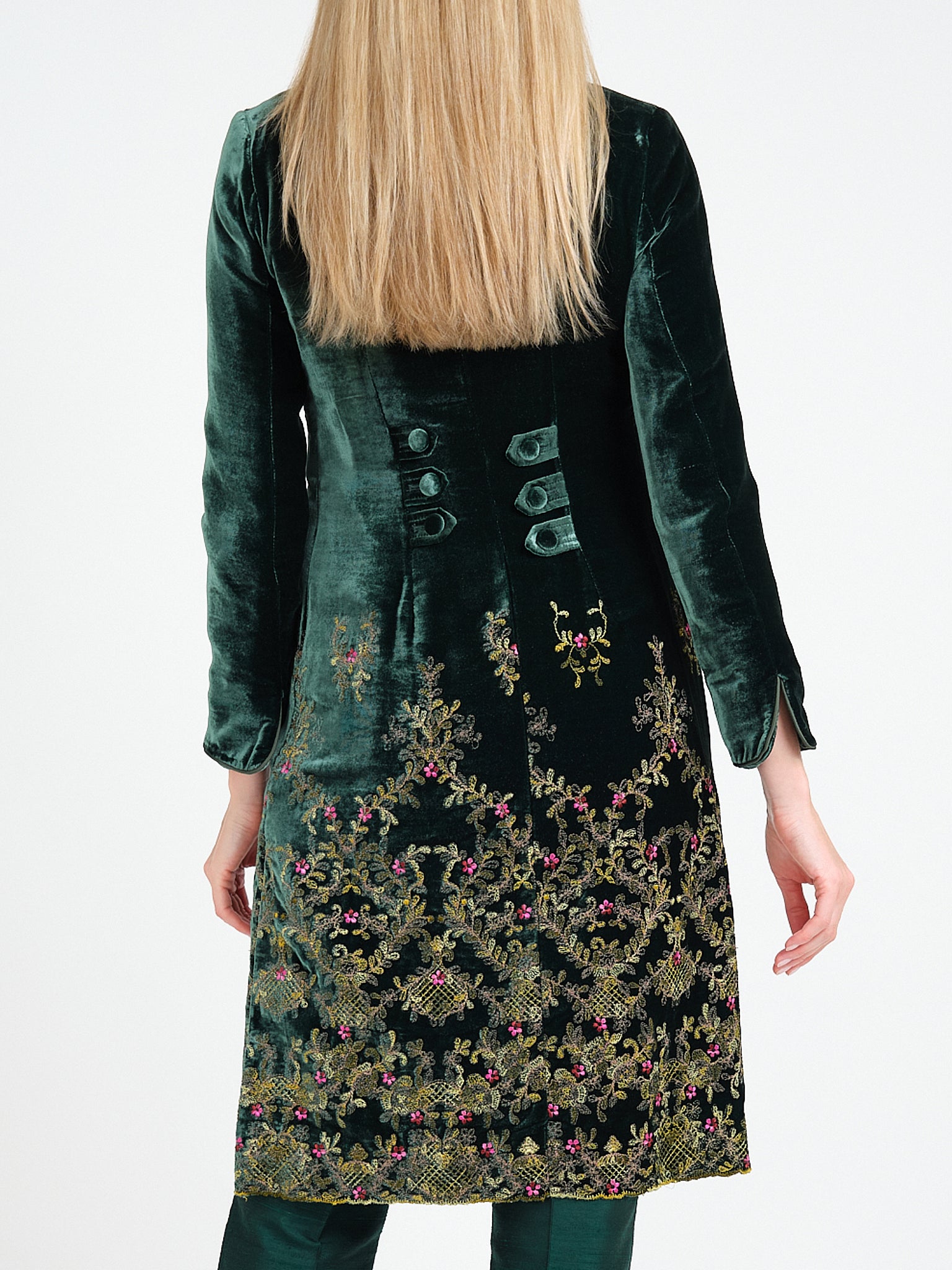 Westminster Coat Dark Green Hengrave Silk Velvet
