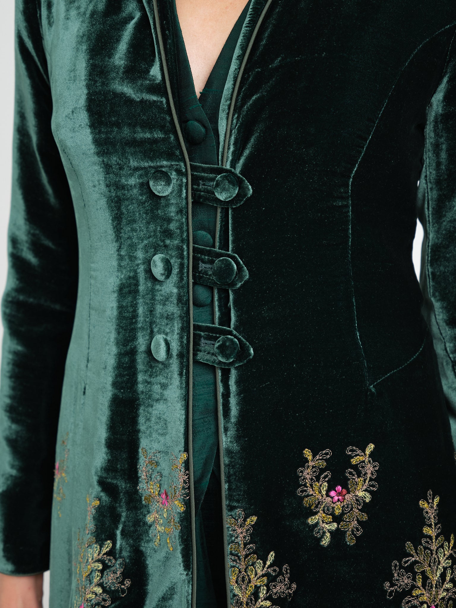 Westminster Coat Dark Green Hengrave Silk Velvet