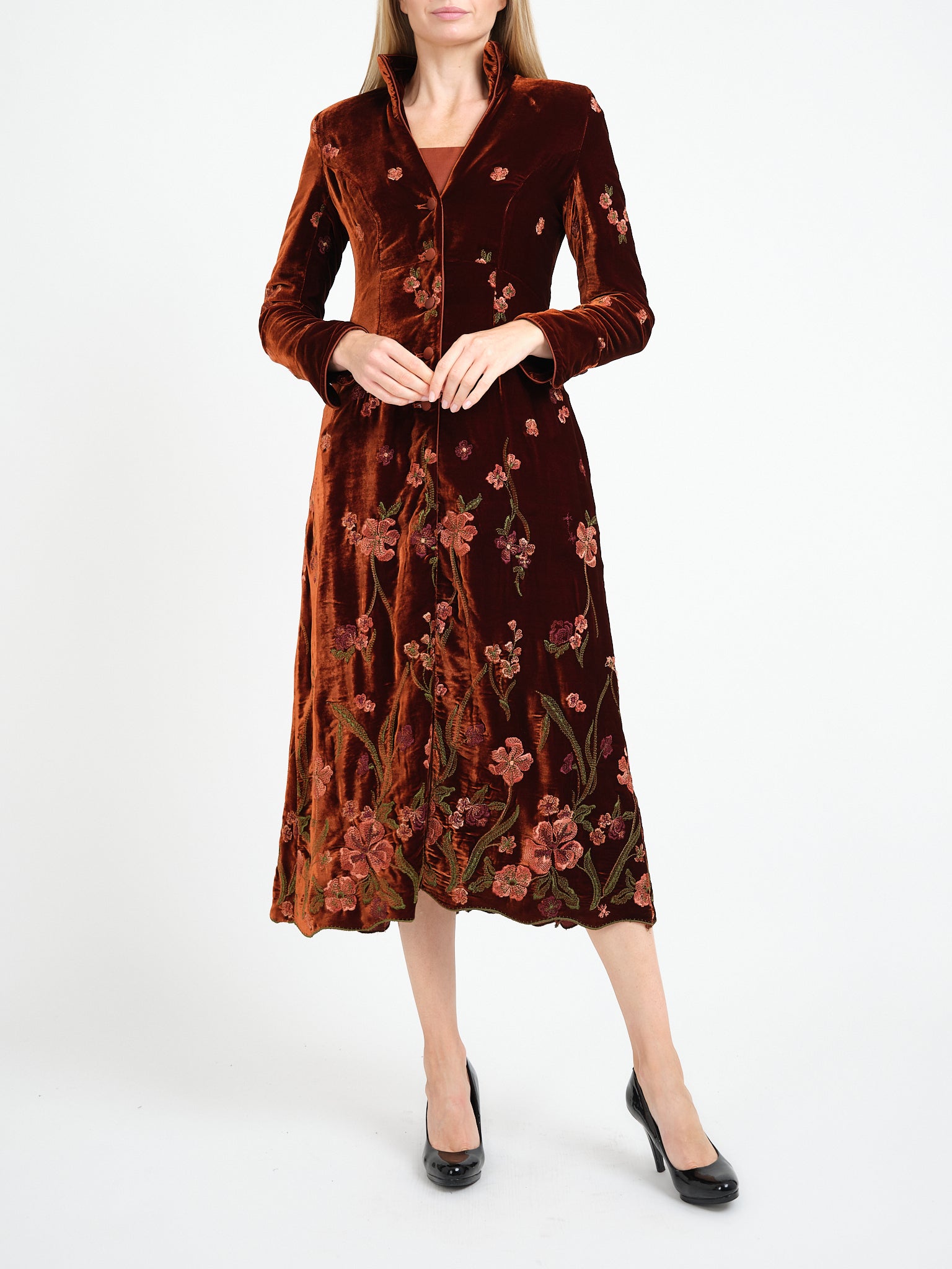 Whitehall Coat Fox Brown Caswell Silk Velvet
