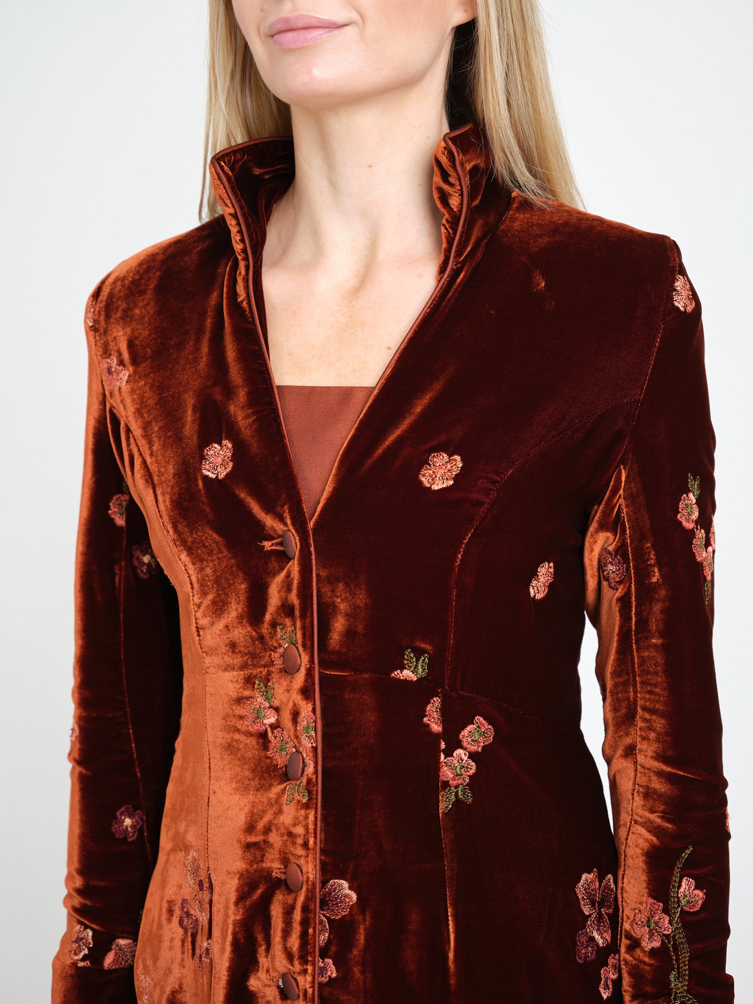 Whitehall Coat Fox Brown Caswell Silk Velvet