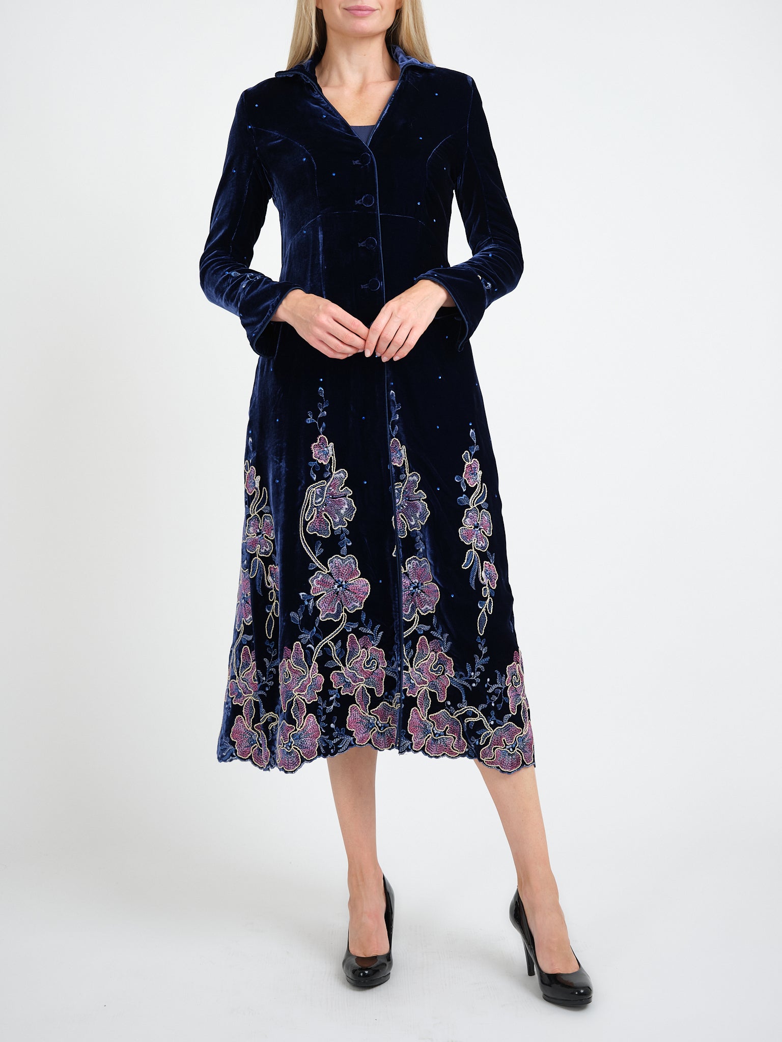 Whitehall Coat Royal Blue Sulgrave Silk Velvet