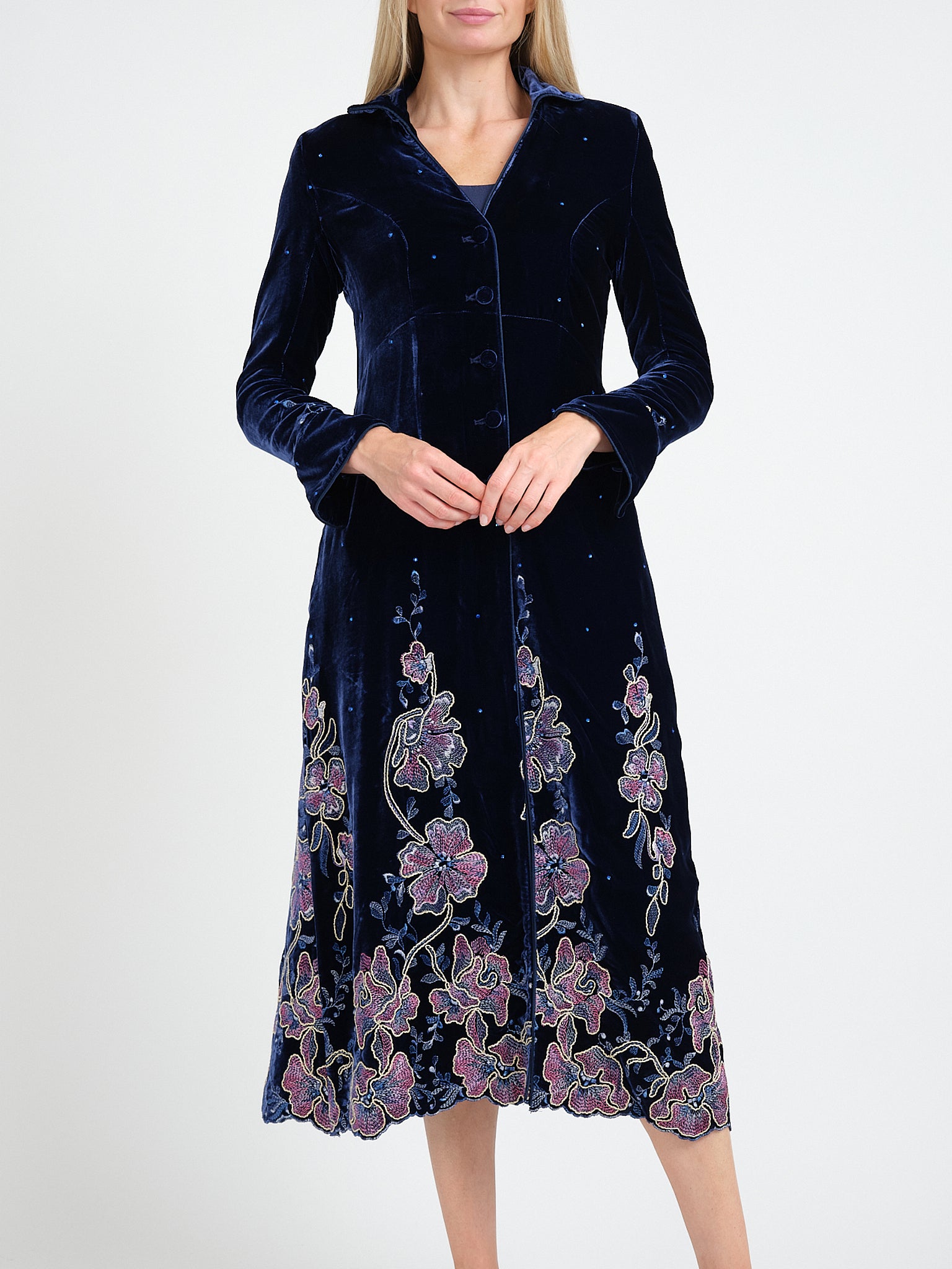 Whitehall Coat Royal Blue Sulgrave Silk Velvet