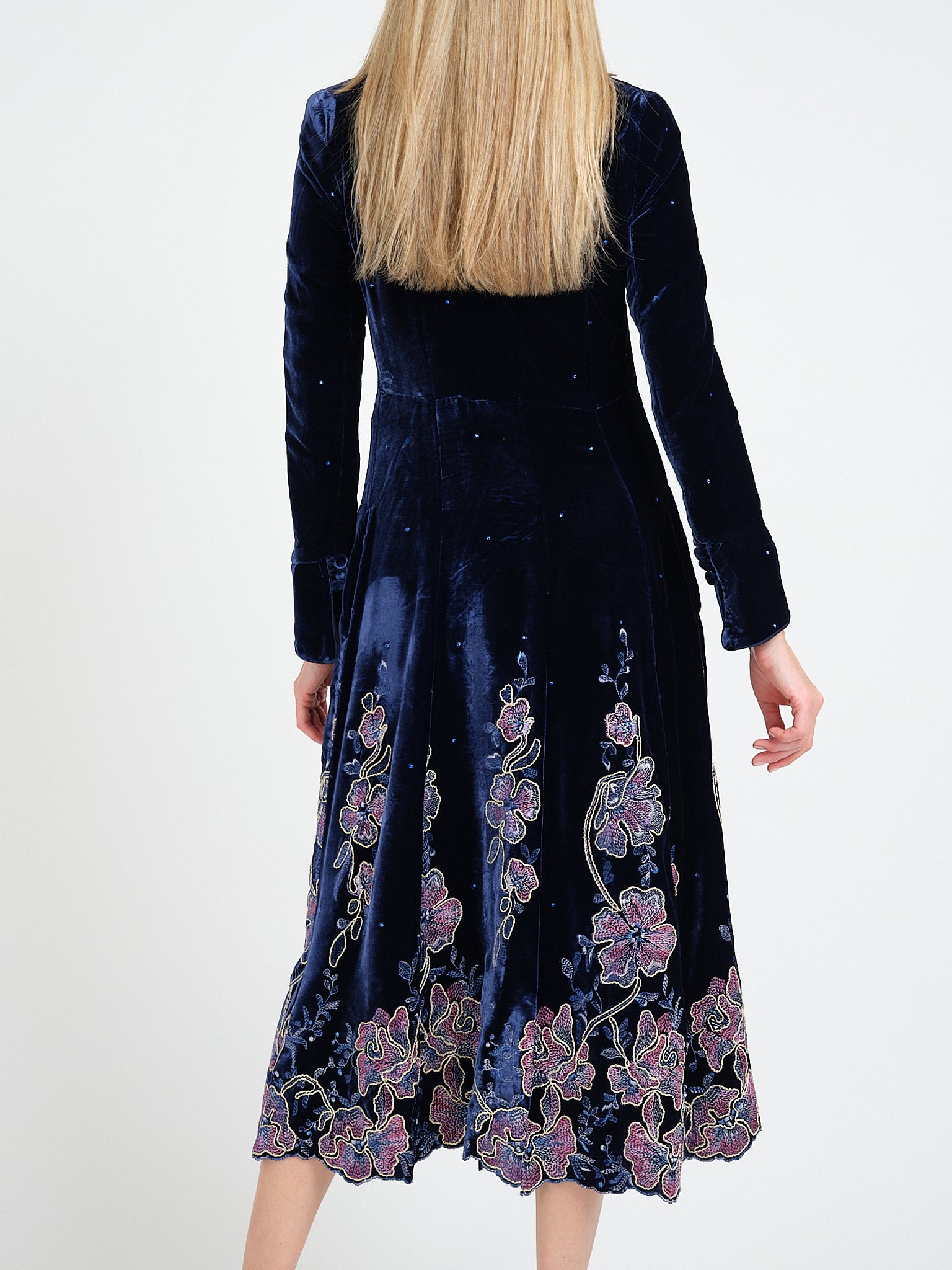 Whitehall Coat Royal Blue Sulgrave Silk Velvet