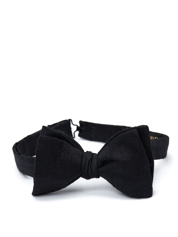 Black Douppion Bow Tie
