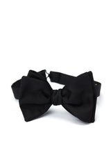 Black Grosgrain Silk Large Party Bow Tie