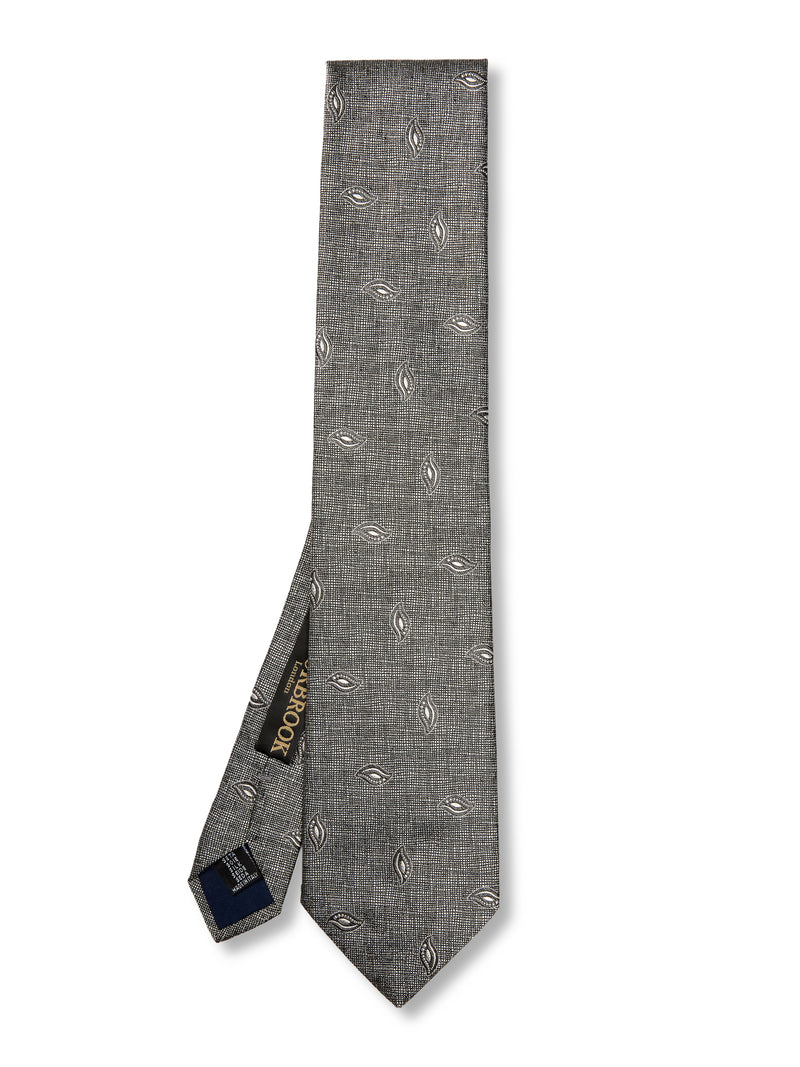 Charcoal Studland Silk Tie