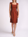 Marie Classic Dress Jalapeno Rust Connaught Silk
