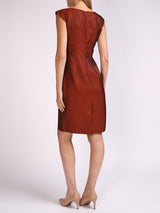 Marie Classic Dress Jalapeno Rust Connaught Silk