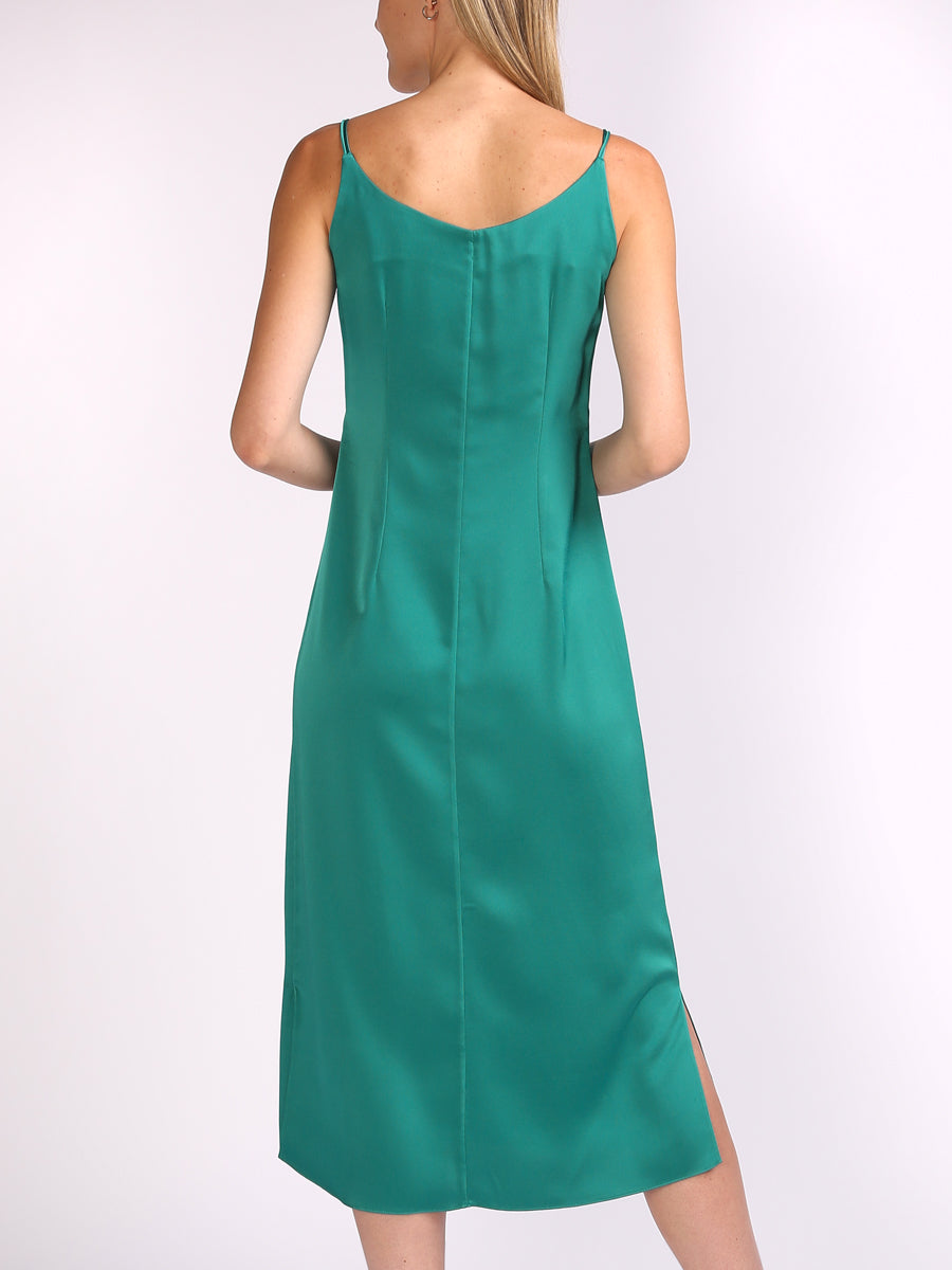 Camisole Dress Emerald Saona Crepe Satin