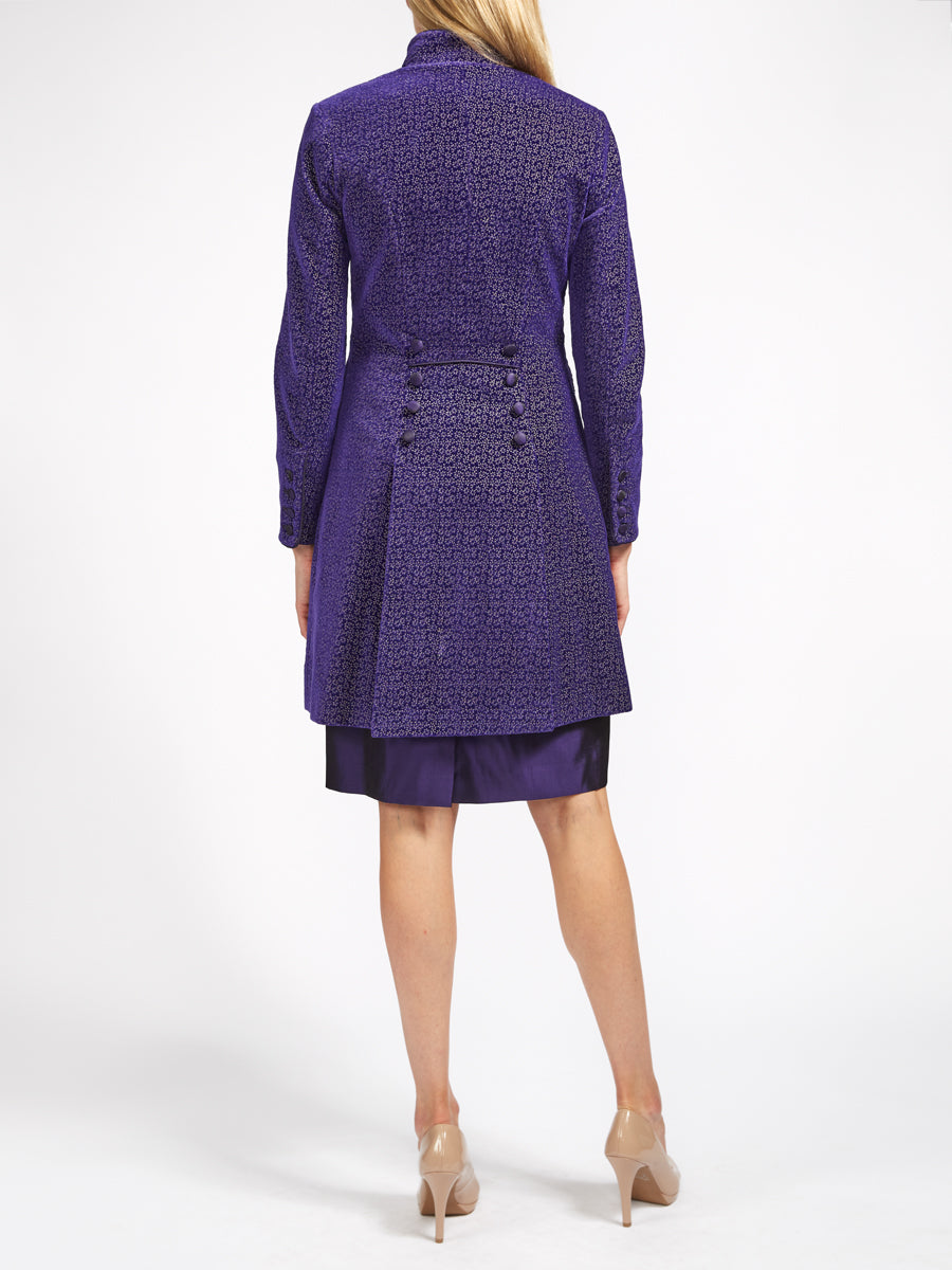 Waterloo Coat Purple Sherwood Cotton Velvet