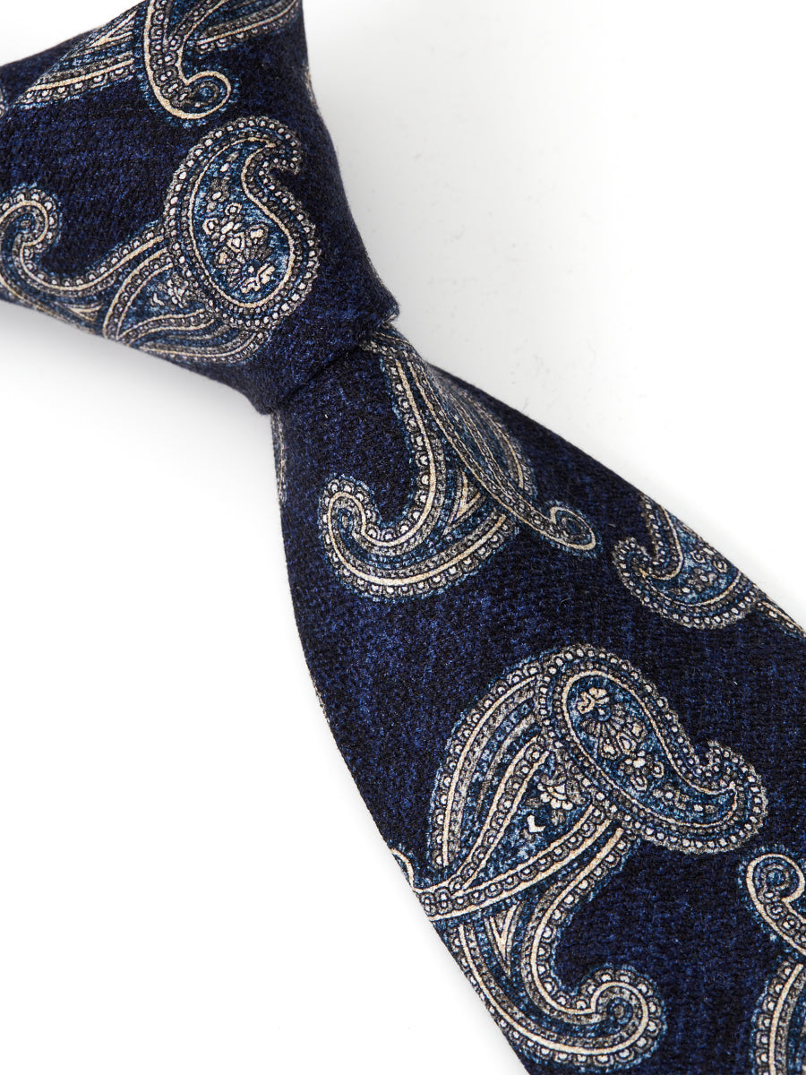Navy Halworth Silk Tie