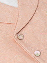 Pink Randwick Double Breasted 8 Button Shawl Lapel Piped Waistcoat