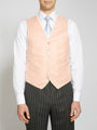 Pink Randwick Single Breasted 6 Button Piped Waistcoat