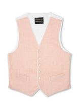 Pink Randwick Single Breasted 6 Button Piped Waistcoat