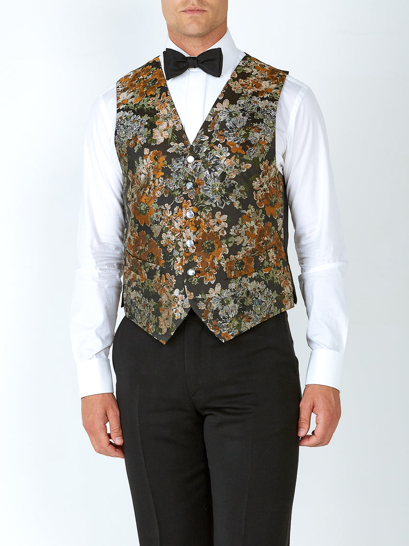 Olive Chatsworth Single Breasted 6 Button Waistcoat