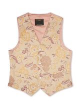 Gold Winnington Silk/Wool Single Breasted 6 Button Waistcoat