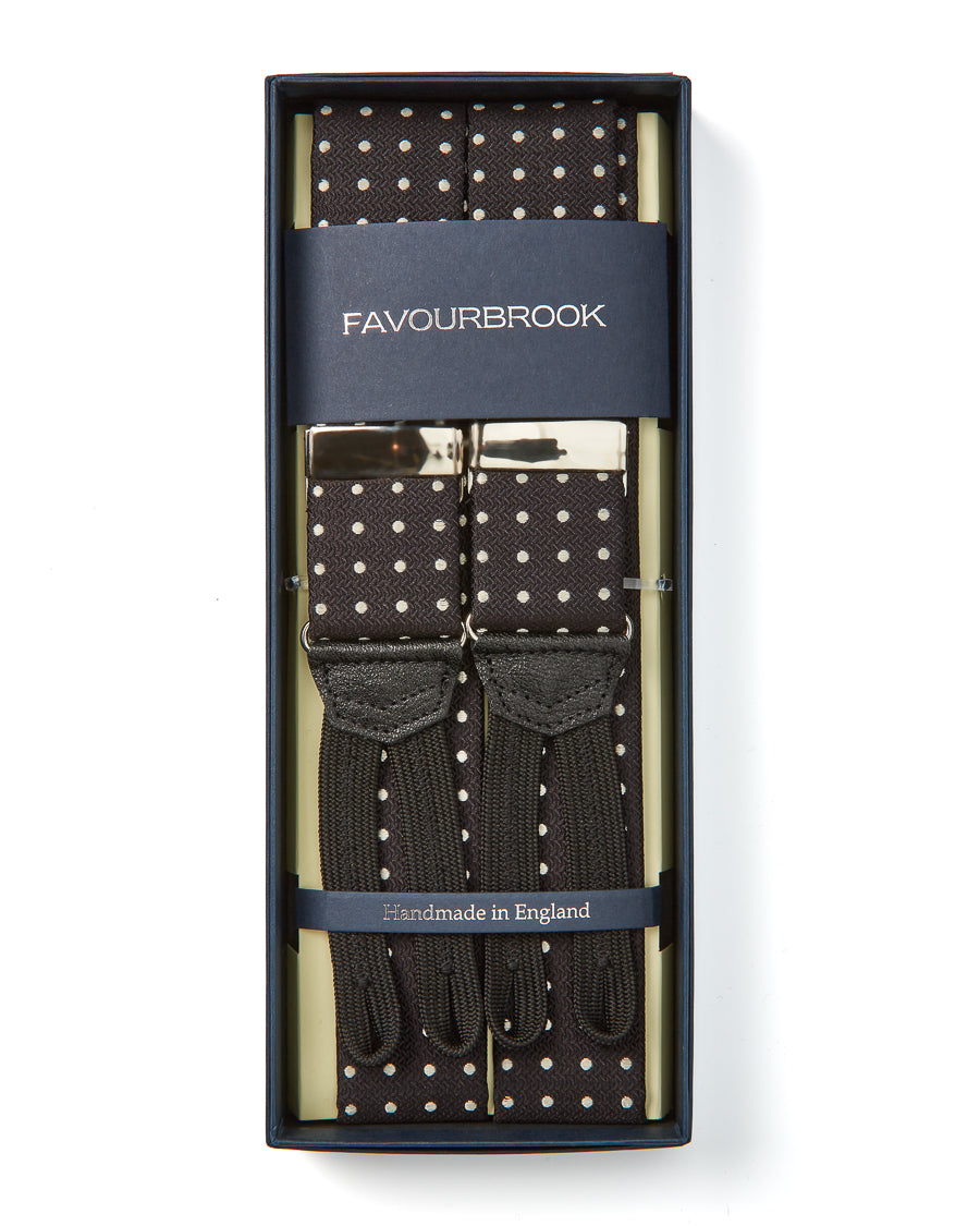 Navy Pickwick Silk Braces