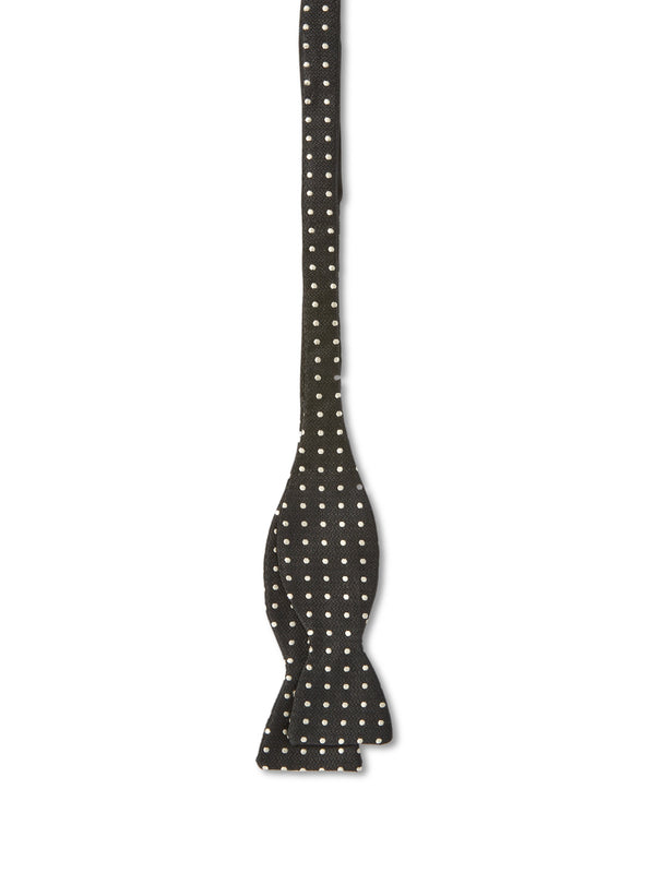 Black Pickwick Silk Bow Tie