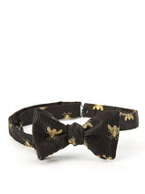 Black Gold Bees Silk Bow Tie