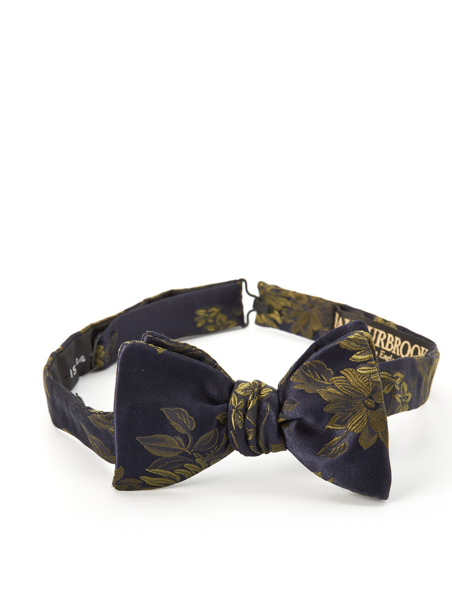 Olive Bourgainville Silk Bow Tie