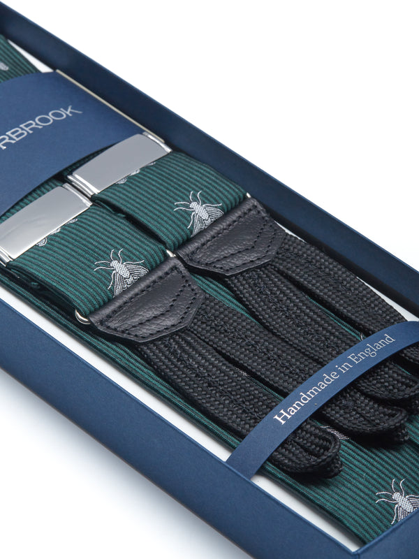 Green & Silver Bees Braces