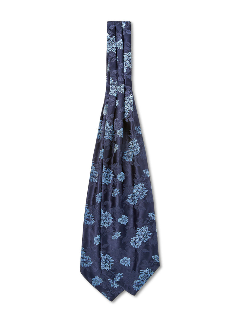 Blue Bourgainville Silk Cravat