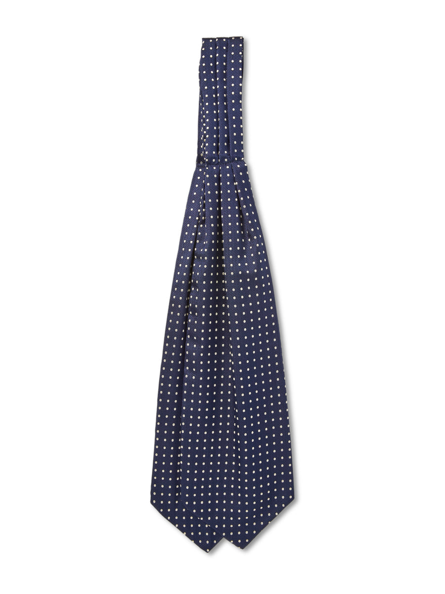 Navy Pickwick Silk Cravat
