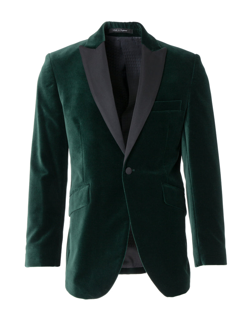 Racing Green Velvet Cotton Dinner Jacket