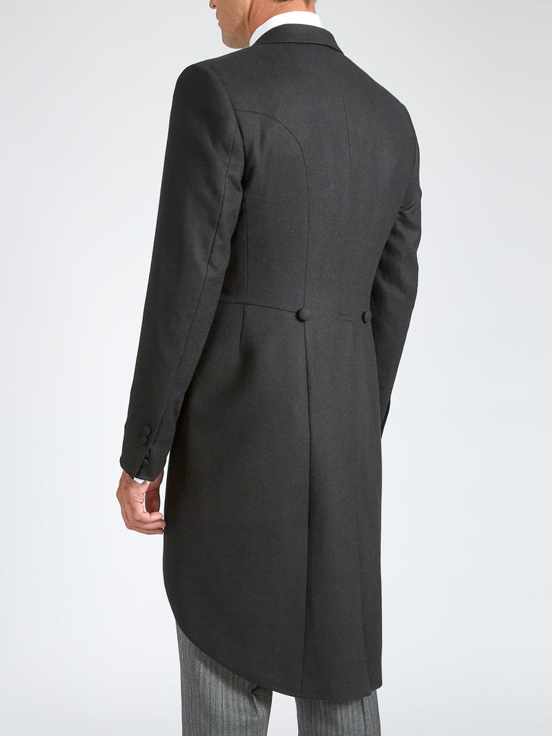 Black Seaton Cashmere Wool Morning Coat
