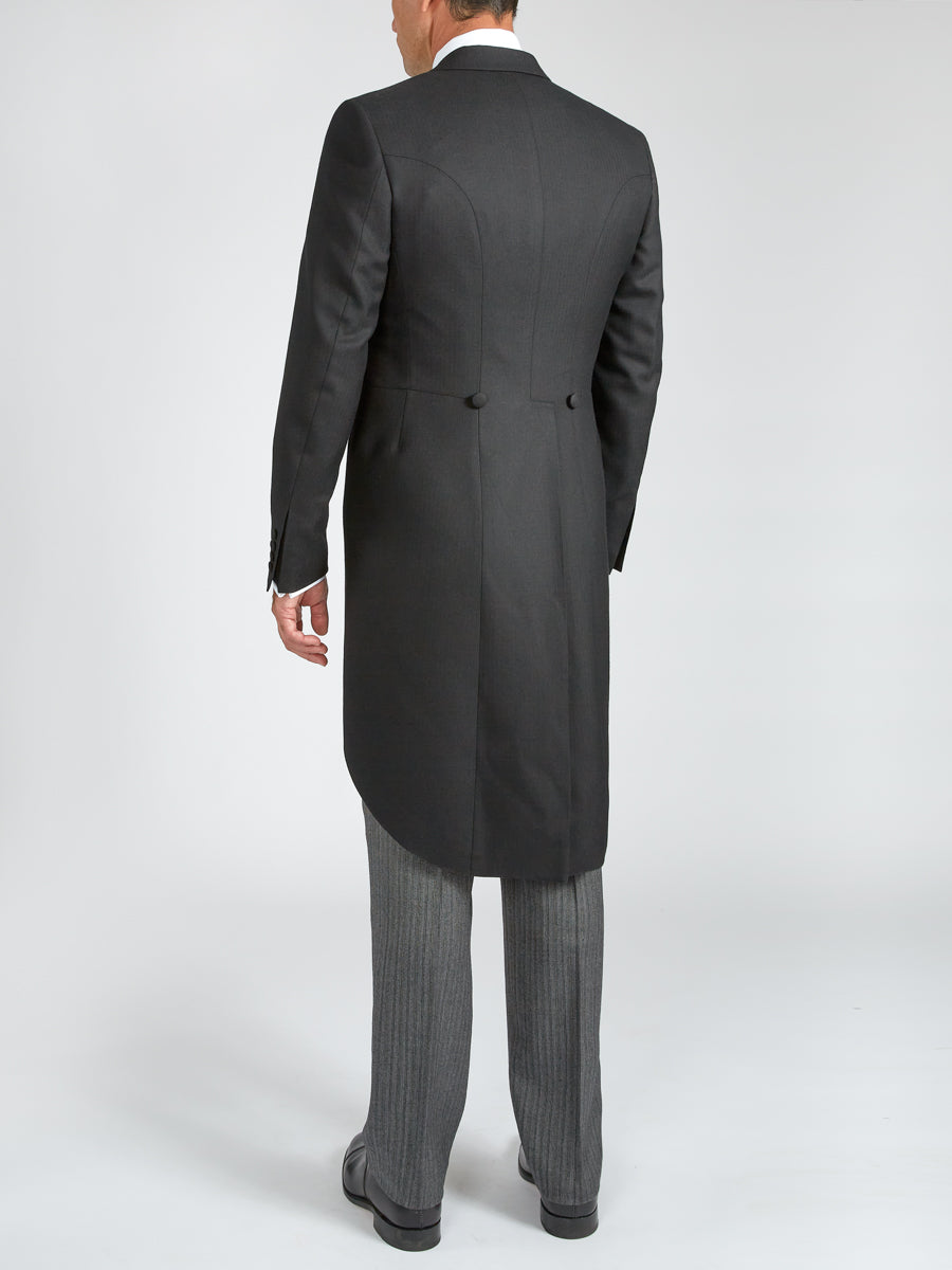 Black Windsor Herringbone Wool Morning Coat – Favourbrook