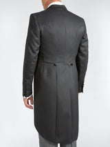 Black Bedford Cord Wool Morning Coat