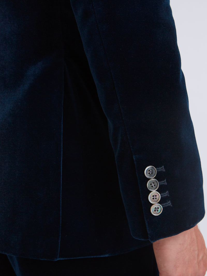 Sapphire Blue Velvet Newport Jacket