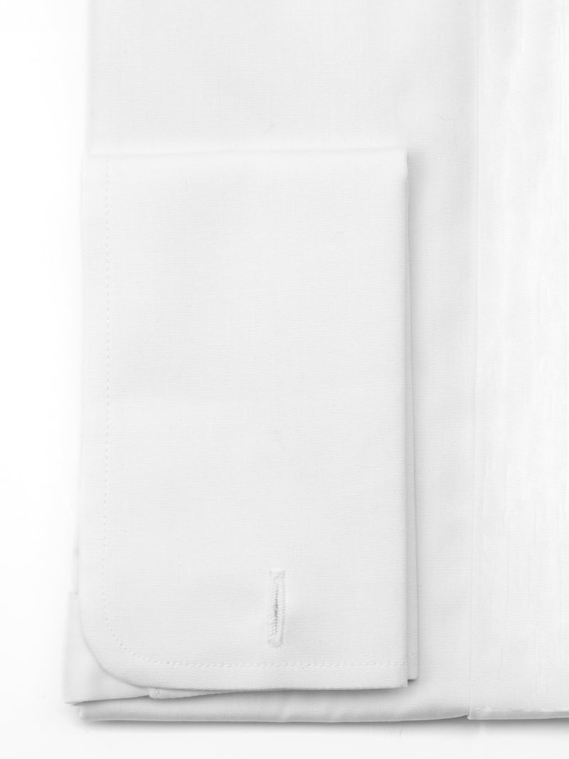 White Poplin Cotton Penny Collar Shirt