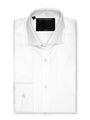 White Eaton Cotton Cutaway Collar Shirt