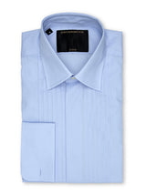Sky Blue Poplin Pin Tuck Dress Shirt