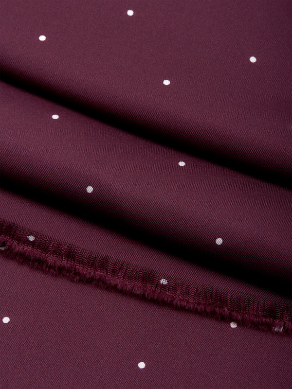 Burgundy Spot Silk Scarf
