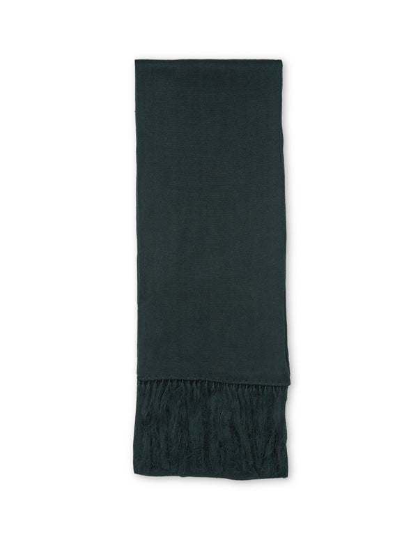 Dark Green Mesh Silk Scarf