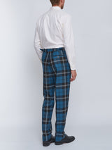 Tartan Ramsey High Waisted Flat Front Trousers