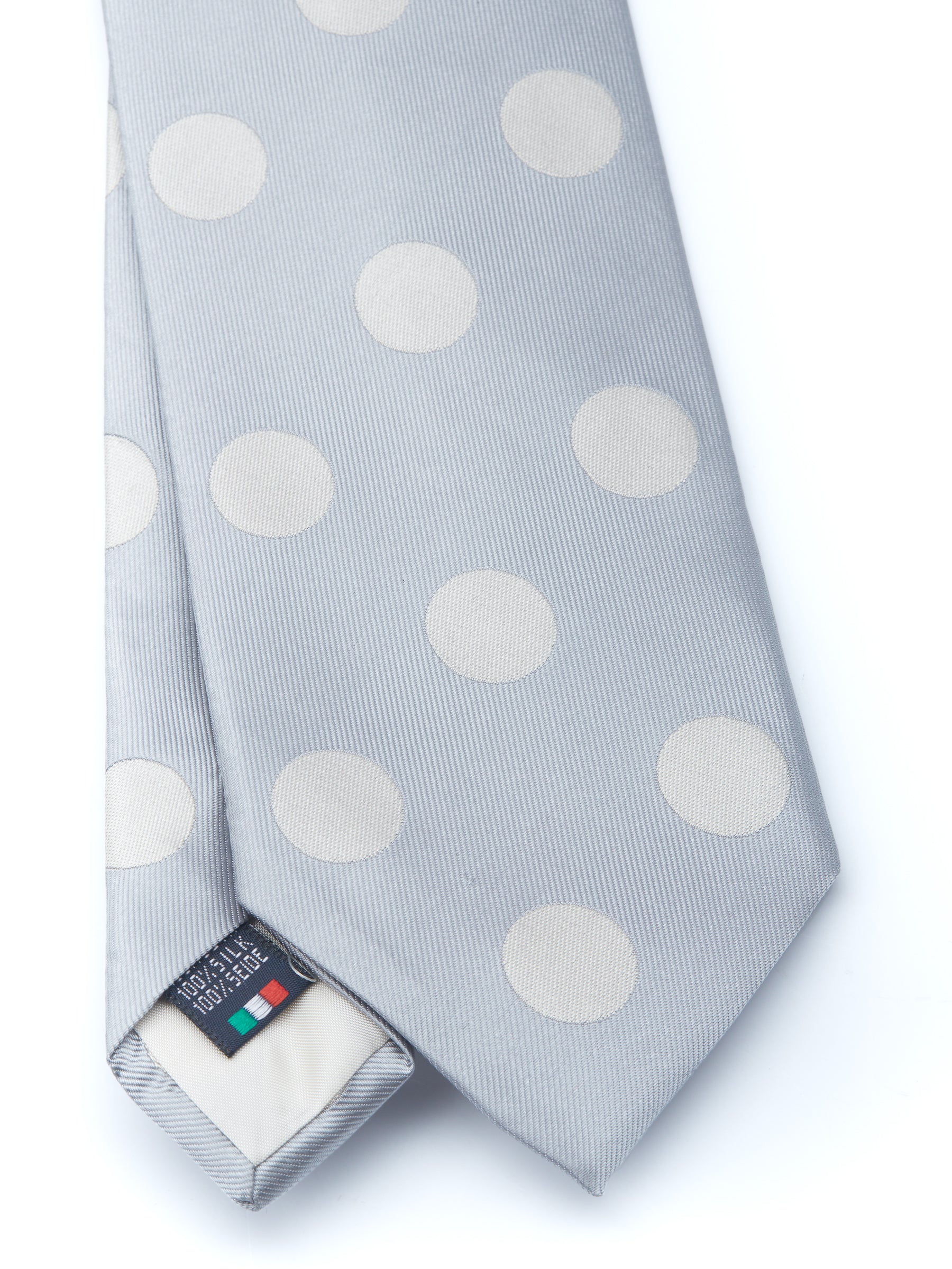 Cambridge Spot Grey/Cream Silk Tie